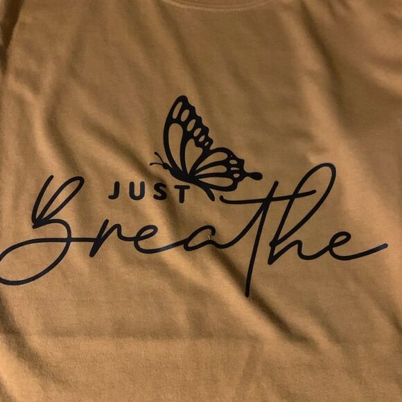 COPY - 🦋NWOT “Just Breathe” Custom shirt Large and Xl available fits true to sz - Picture 6 of 10